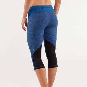 Lululemon Run: For Your Life Crop - 6 Wee Are From Space Limitless Blue Black